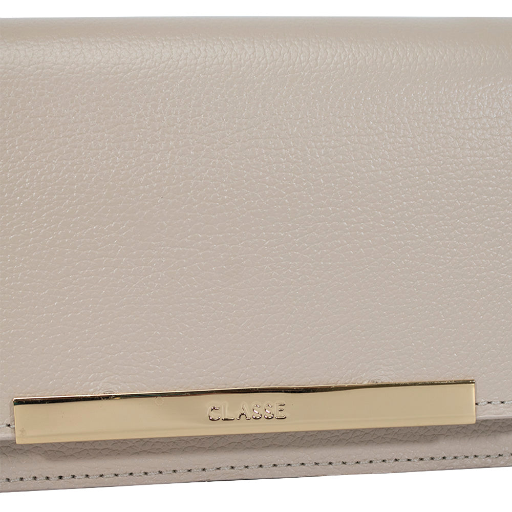 Bolsa de Couro Tiracolo Bag Lore - Creme