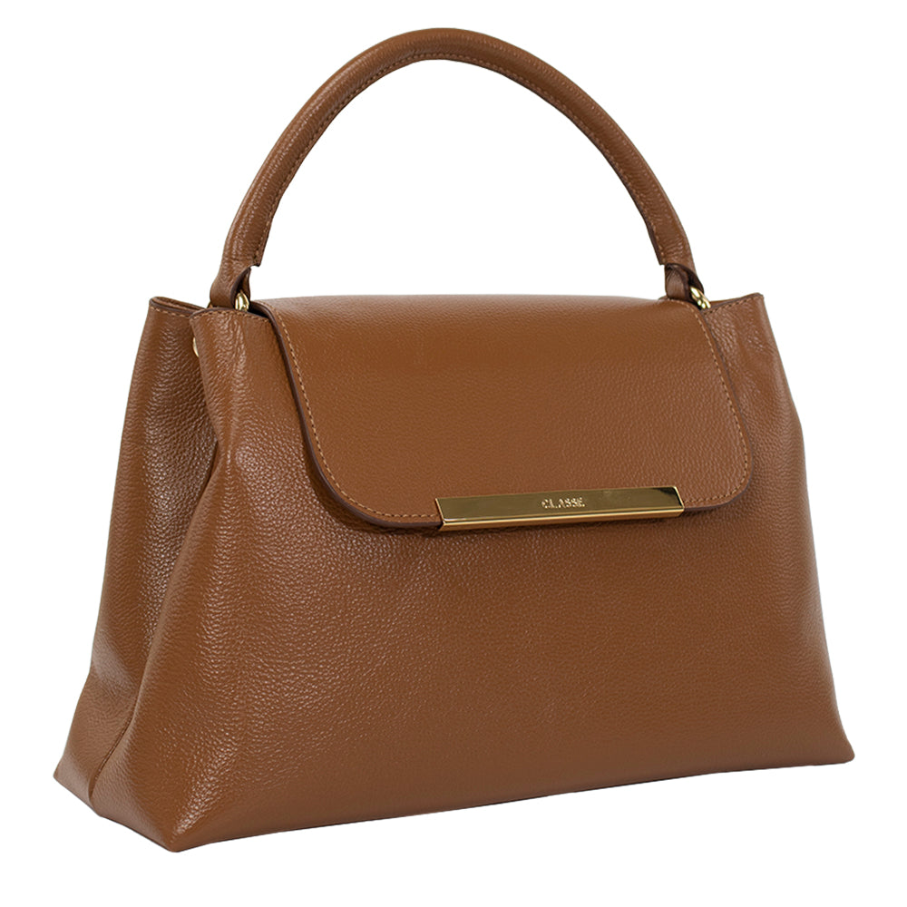 Bolsa de Couro Tote Bag Lore - Nocciola