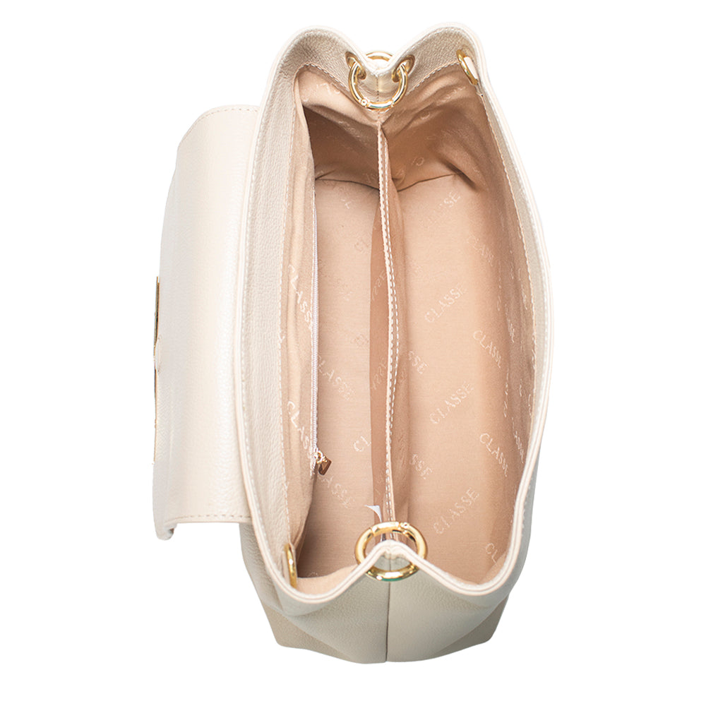 Bolsa de Couro Tote Bag Lore - Creme