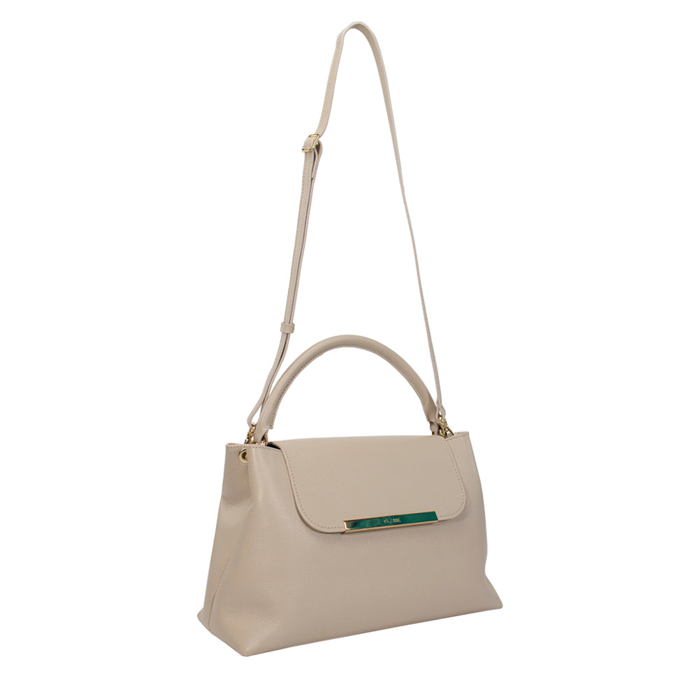 Bolsa de Couro Tote Bag Lore - Creme