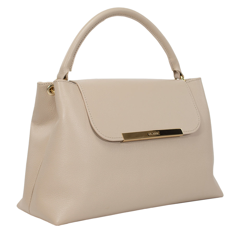 Bolsa de Couro Tote Bag Lore - Creme