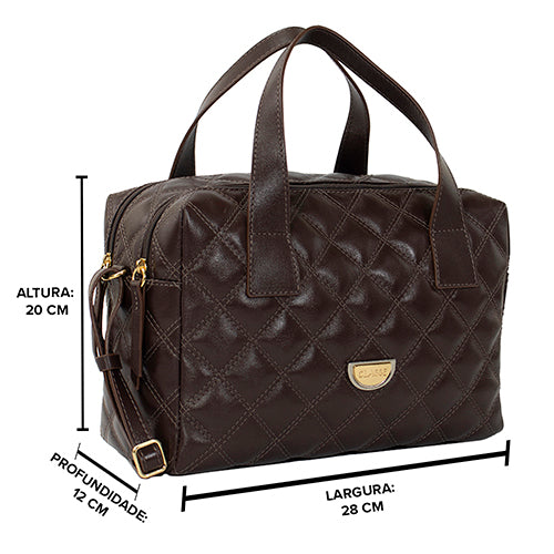 Bolsa de Couro Camera Bag Cris - Chocolate