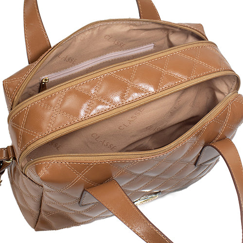 Bolsa de Couro Camera Bag Cris - Nocciola