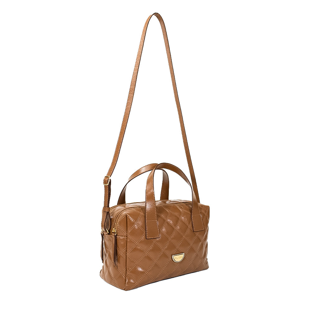 Bolsa de Couro Camera Bag Cris - Nocciola
