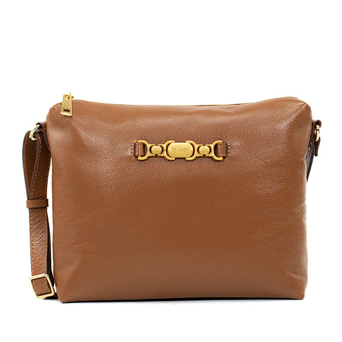 Bolsa de Couro Crossbody Belle - Nocciola