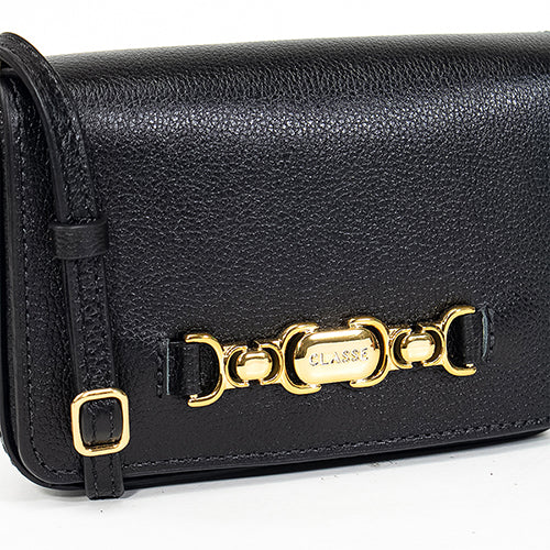 Bolsa de Couro Tiracolo Belle - Preto