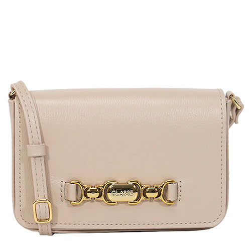 Bolsa de Couro Tiracolo Belle - Creme