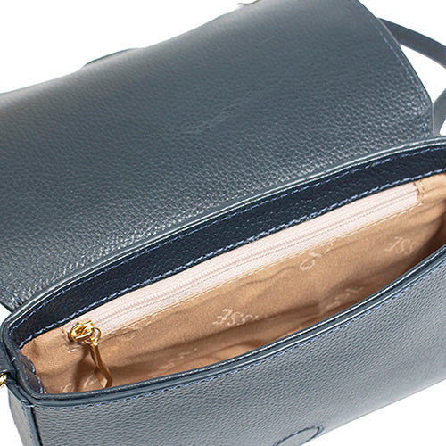 Bolsa de Couro Tiracolo Belle - Marinho