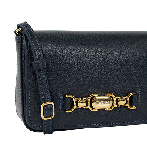 Bolsa de Couro Tiracolo Belle - Marinho
