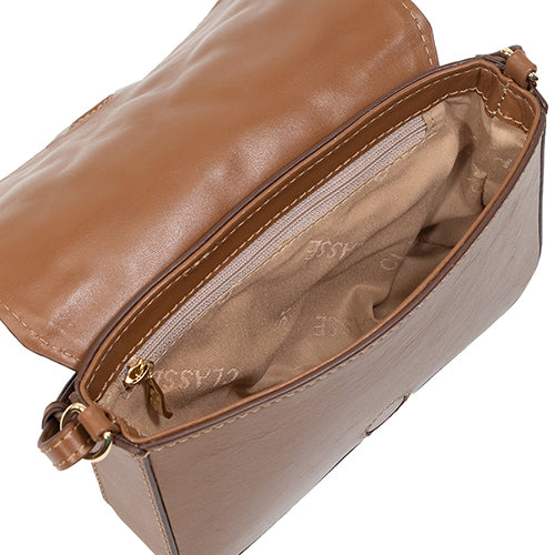 Bolsa de Couro Tiracolo Maia - Nocciola