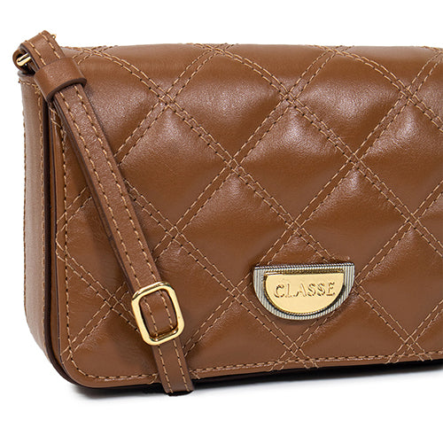 Bolsa de Couro Tiracolo Maia - Nocciola