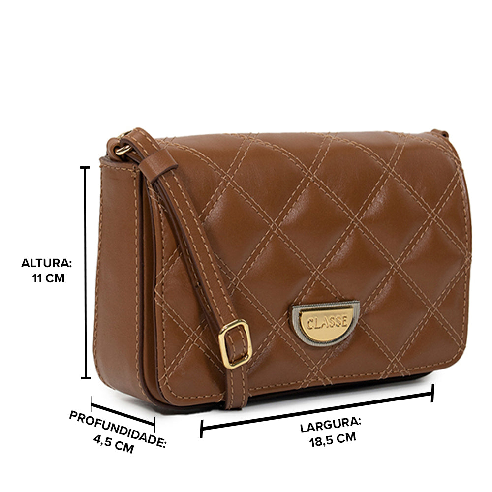 Bolsa de Couro Tiracolo Maia - Nocciola