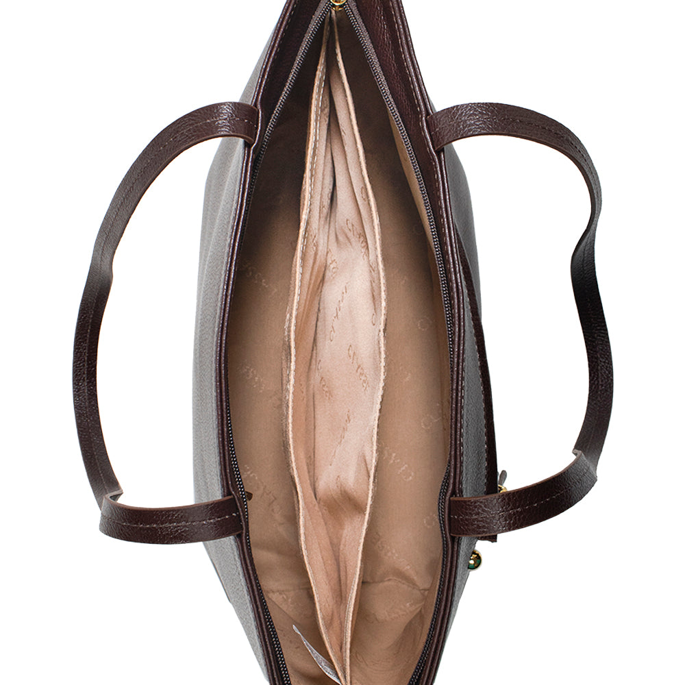 Bolsa de Couro Shopping Bag San - Chocolate