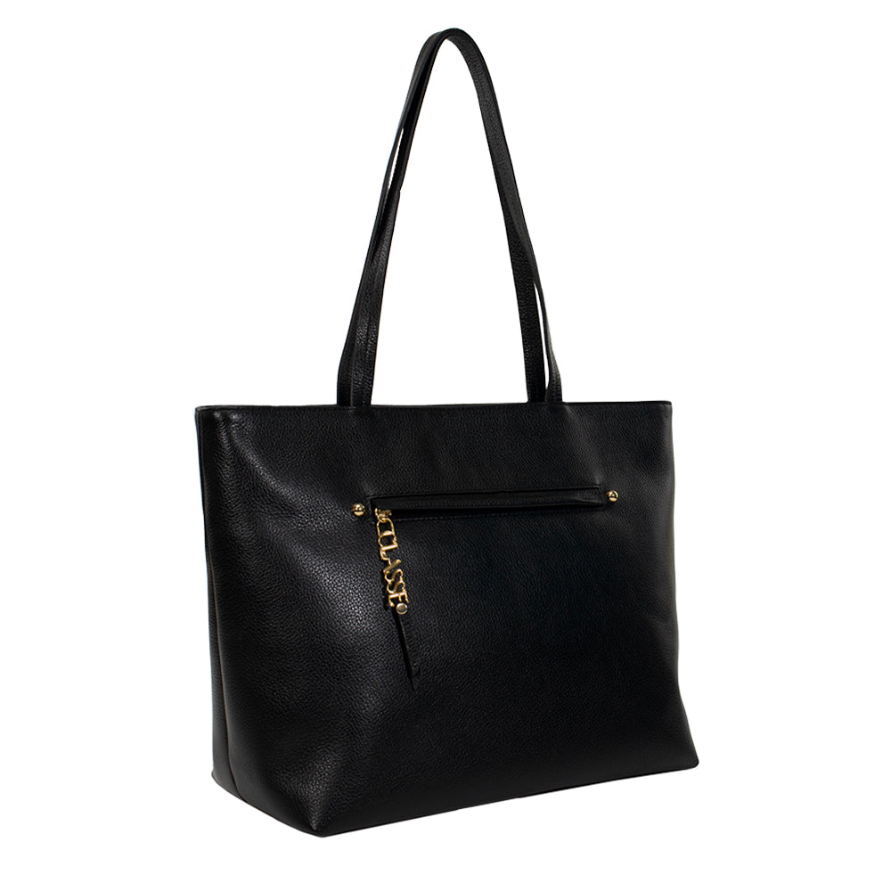 Bolsa de Couro Shopping Bag San - Preta