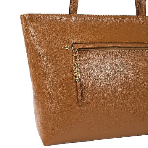 Bolsa de Couro Shopping Bag San - Nocciola