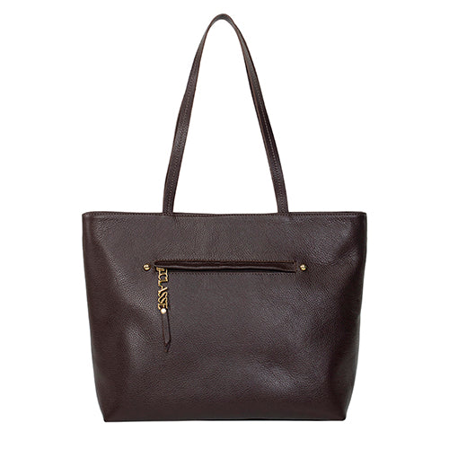 Bolsa de Couro Shopping Bag San - Chocolate