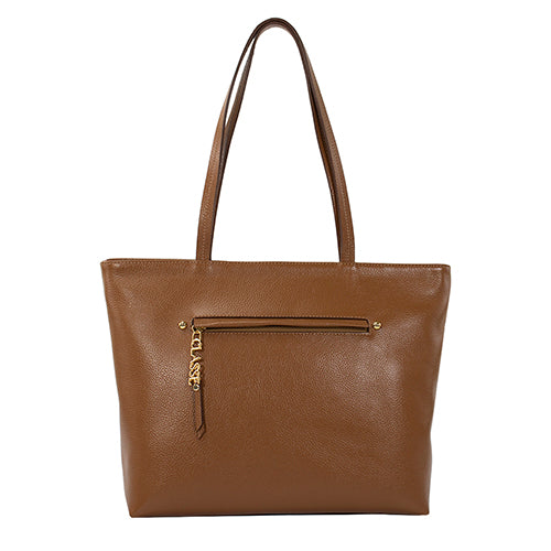 Bolsa de Couro Shopping Bag San - Nocciola