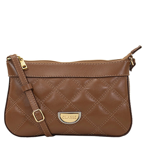 Bolsa de Couro Crossbody Maia - Nocciola