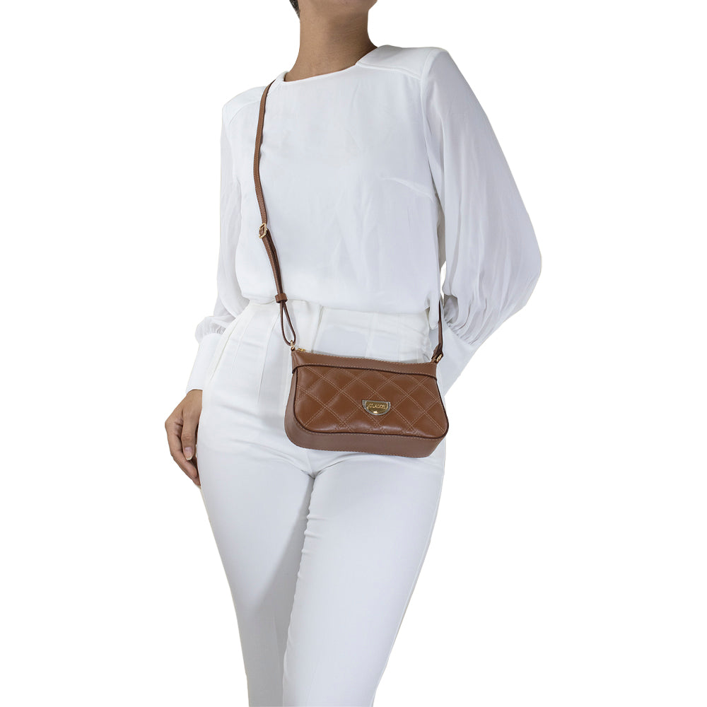 Bolsa de Couro Crossbody Maia - Nocciola