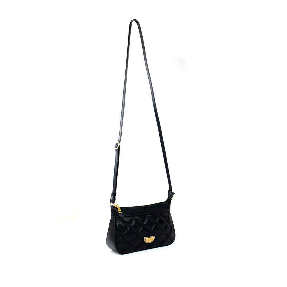 Bolsa de Couro Crossbody Maia - Preto