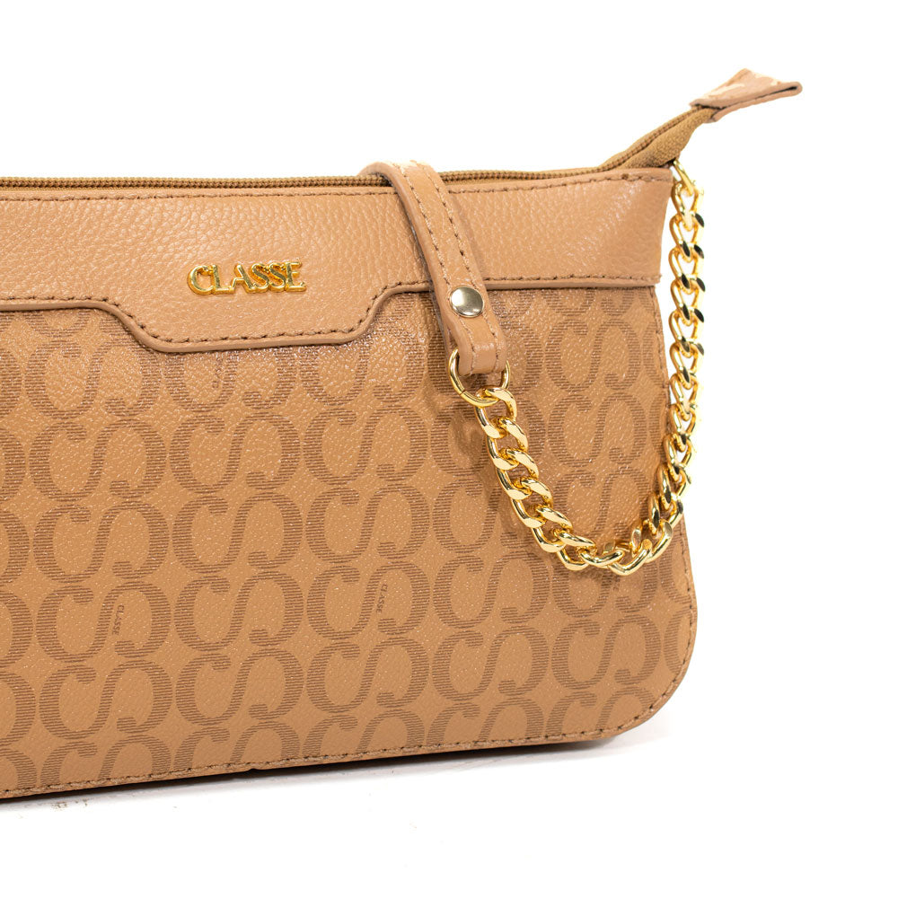 Bolsa Feminina Canvas Crossbody Helo - Tan