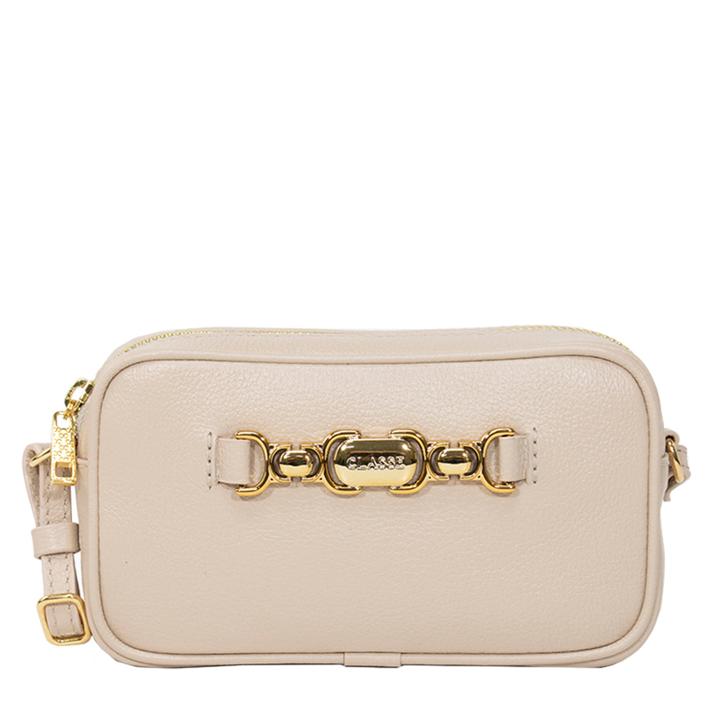 Bolsa de Couro Camera Bag Belle - Creme