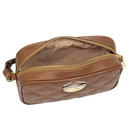 Bolsa de Couro Camera Bag Maia - Nocciola