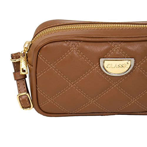 Bolsa de Couro Camera Bag Maia - Nocciola