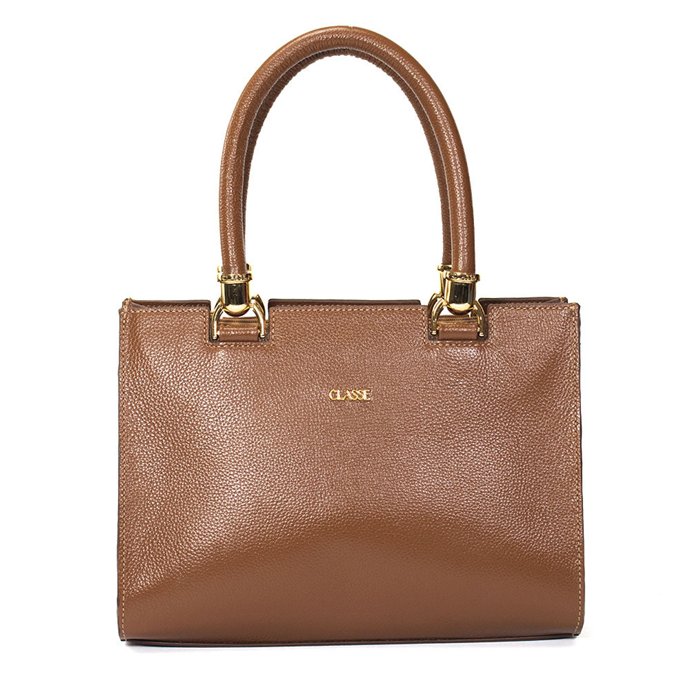 Bolsa de Couro Tote Bag Valen - Nocciola