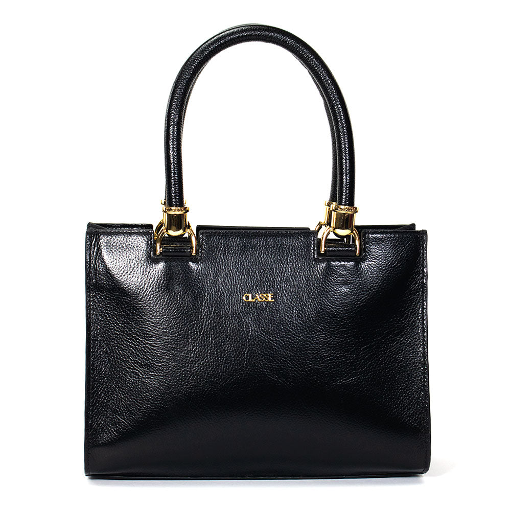Bolsa de Couro Tote Bag Valen - Preto