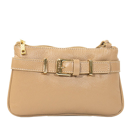 Bolsa de Couro Crossbody Cela - Camel