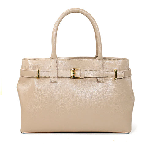 Bolsa de Couro Tote Bag Cela - Creme