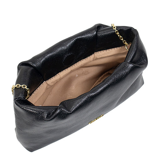 Bolsa de Couro Crossbody Tati - Preto Soft