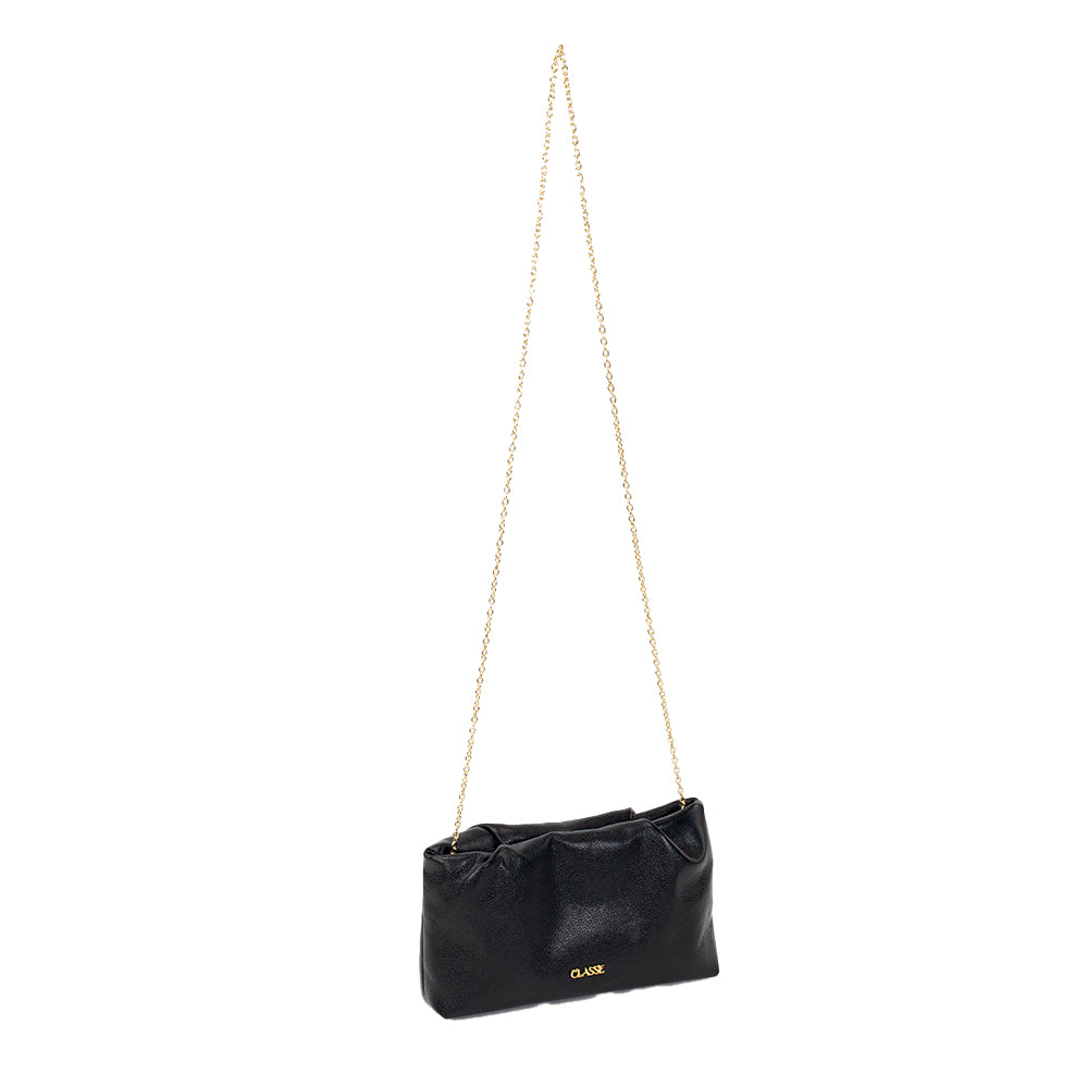 Bolsa de Couro Crossbody Tati - Preto Soft