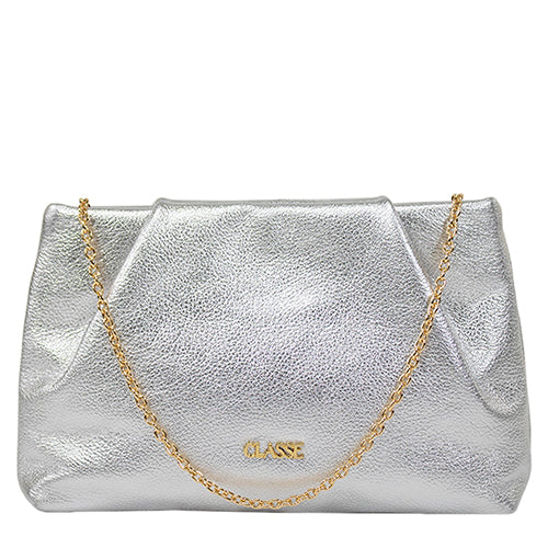 Bolsa de Couro Crossbody Tati - Prata