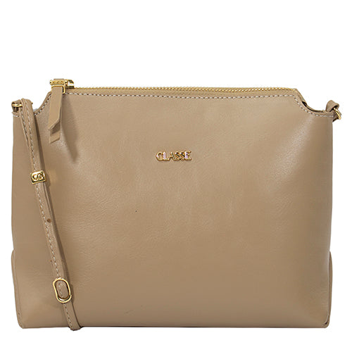 Bolsa de Couro Croosbody Ninna - Nocciola