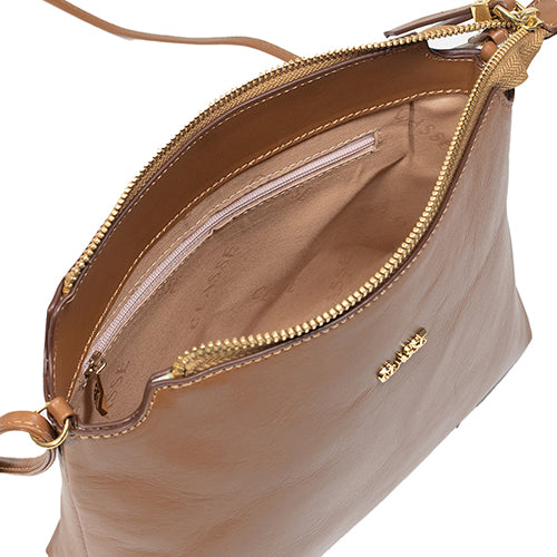 Bolsa de Couro Croosbody Ninna - Nocciola