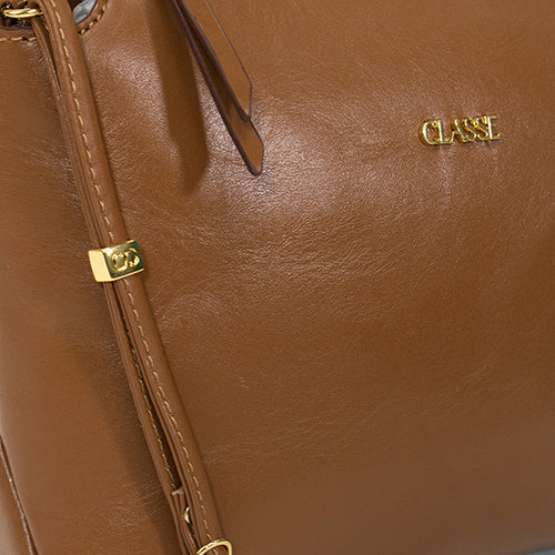 Bolsa de Couro Croosbody Ninna - Nocciola