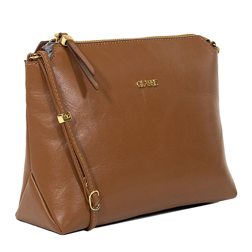 Bolsa de Couro Croosbody Ninna - Nocciola