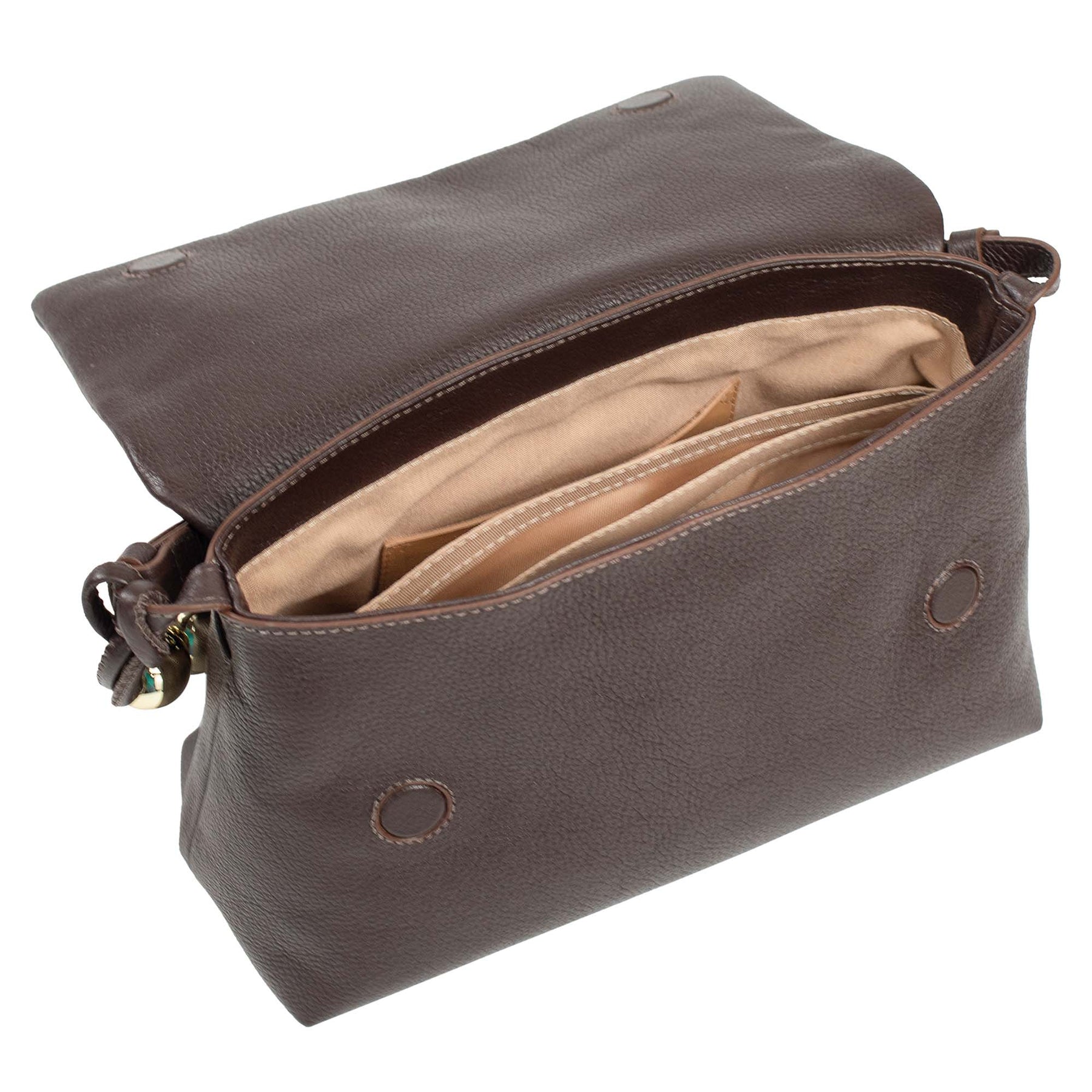 Bolsa de Couro Tiracolo Fendi - Chocolate
