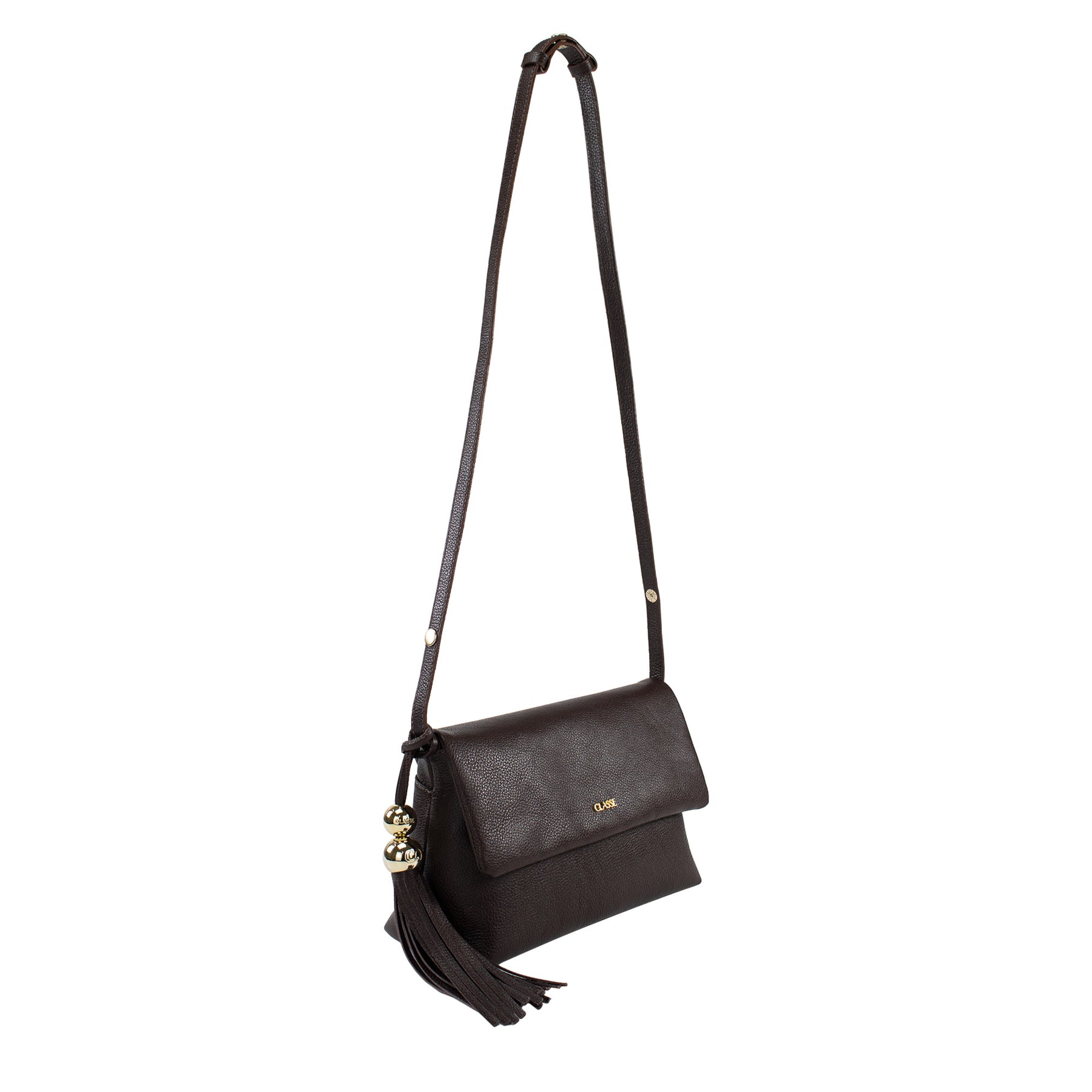 Bolsa de Couro Tiracolo Fendi - Chocolate