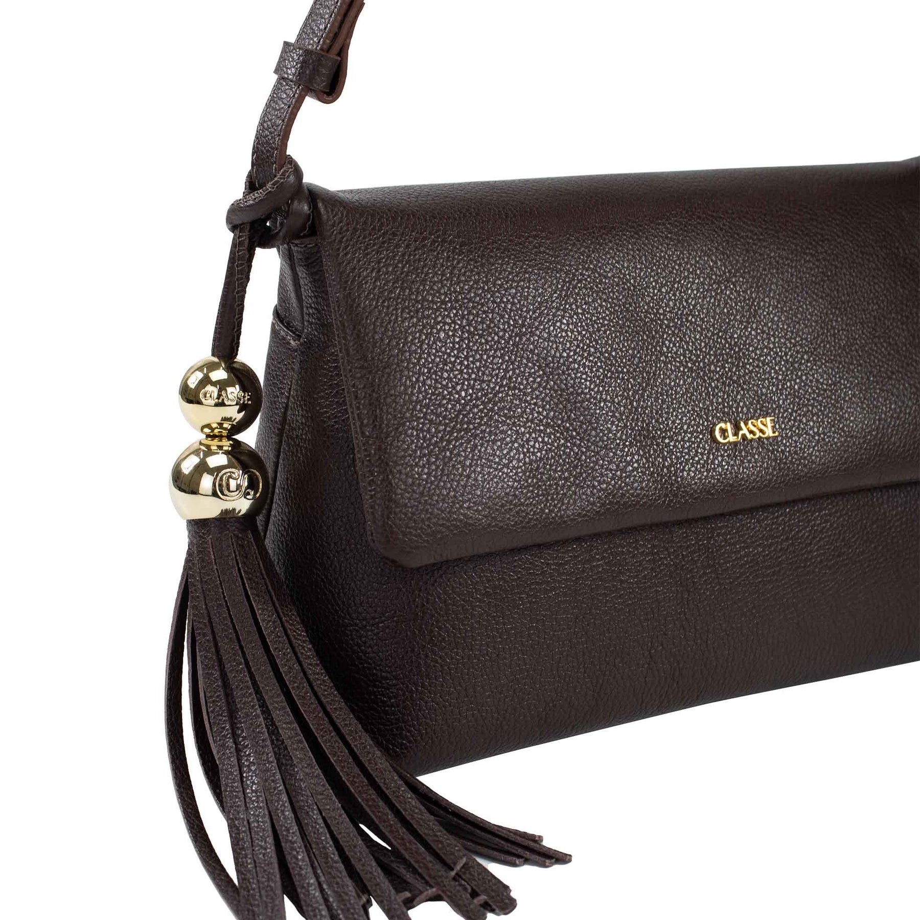 Bolsa de Couro Tiracolo Fendi - Chocolate