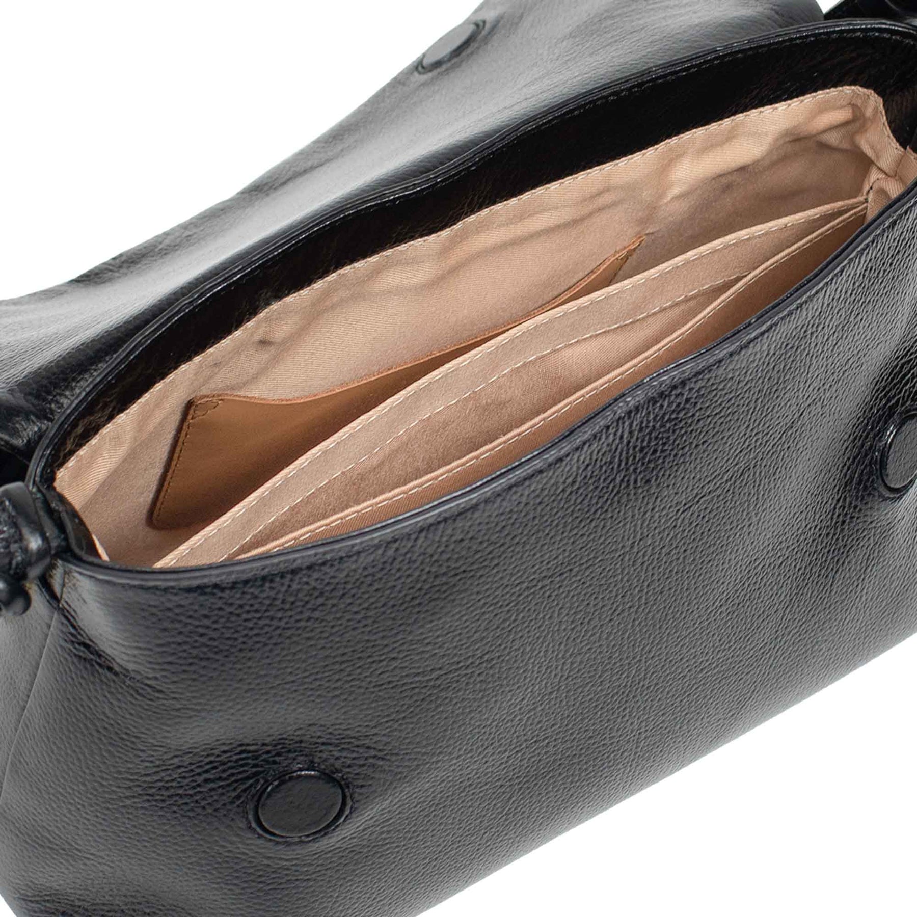 Bolsa de Couro Tiracolo Fendi - Preto