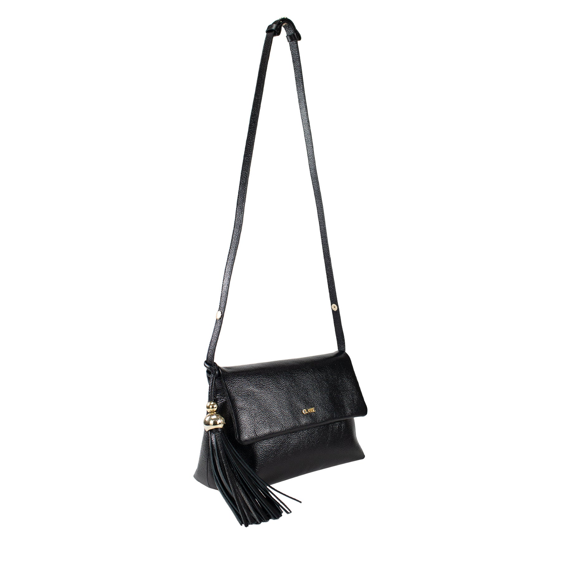 Bolsa de Couro Tiracolo Fendi - Preto
