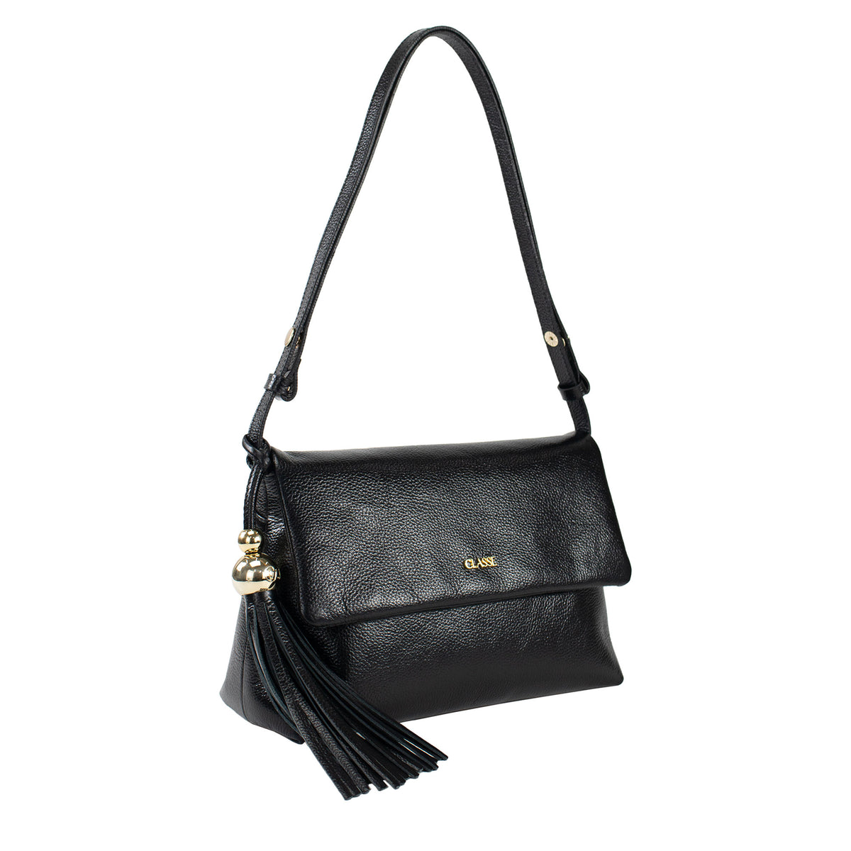 Bolsa de Couro Tiracolo Fendi - Preto