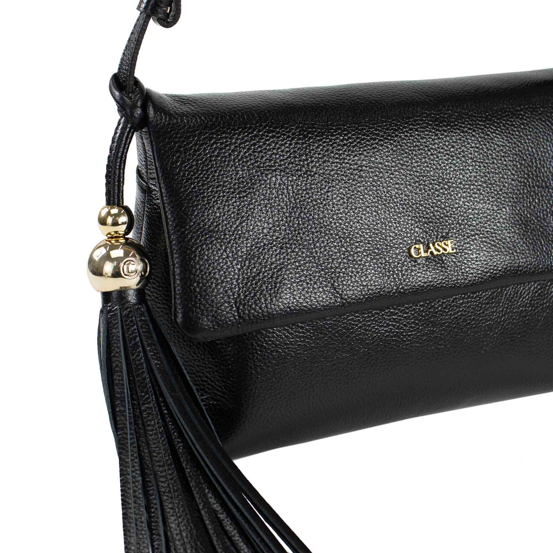 Bolsa de Couro Tiracolo Fendi - Preto