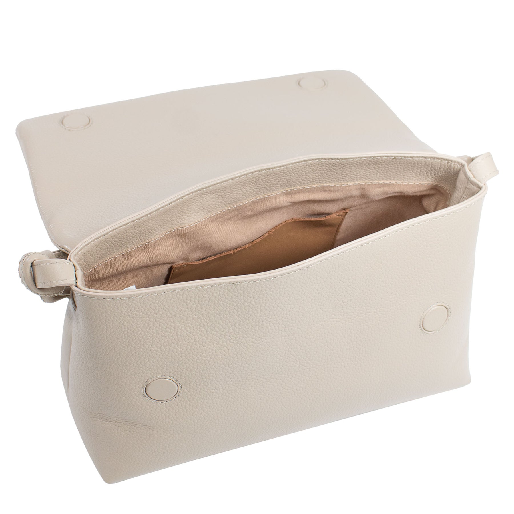 Bolsa de Couro Tiracolo Fendi - Creme
