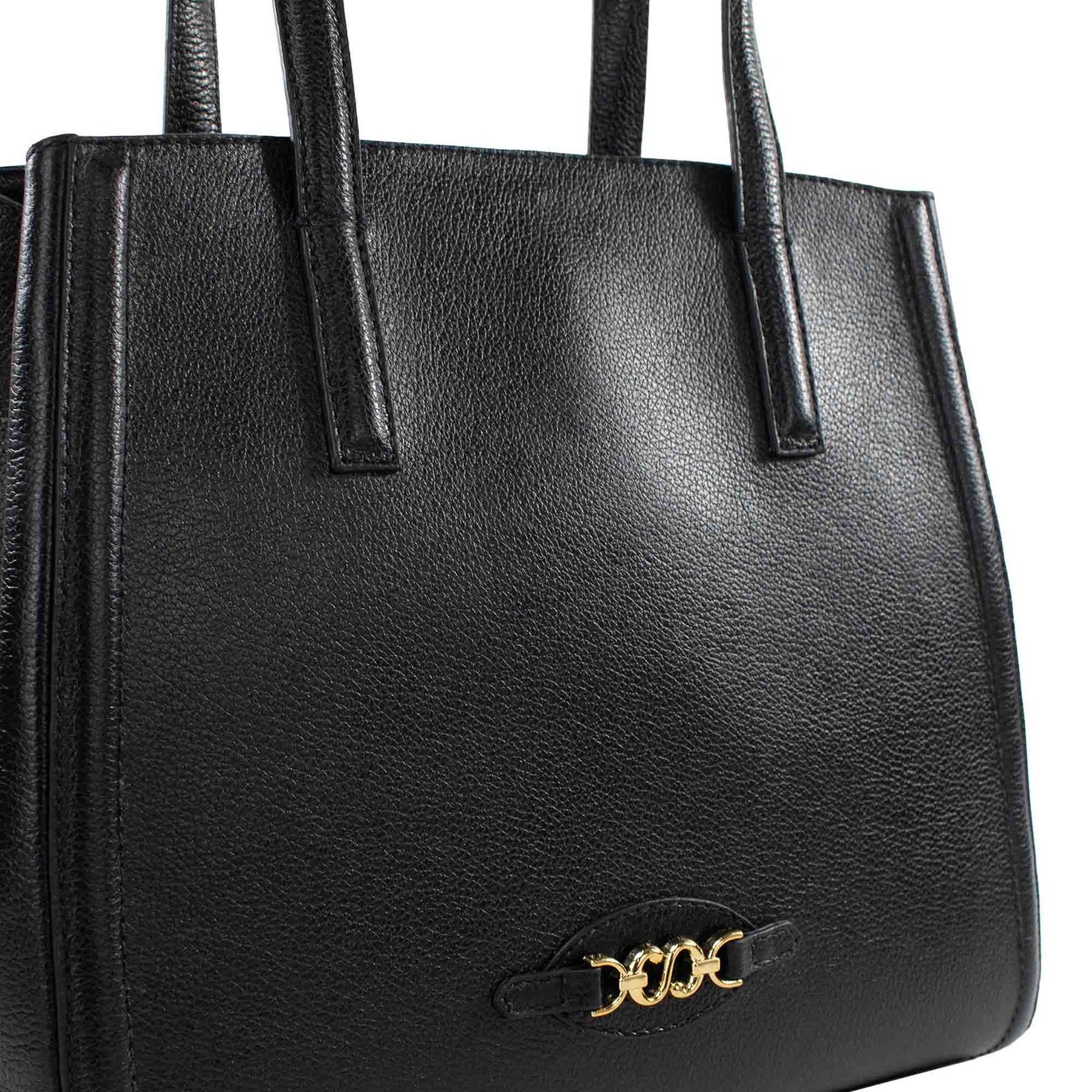 Bolsa de Couro Shopping Bag Isis - Preto