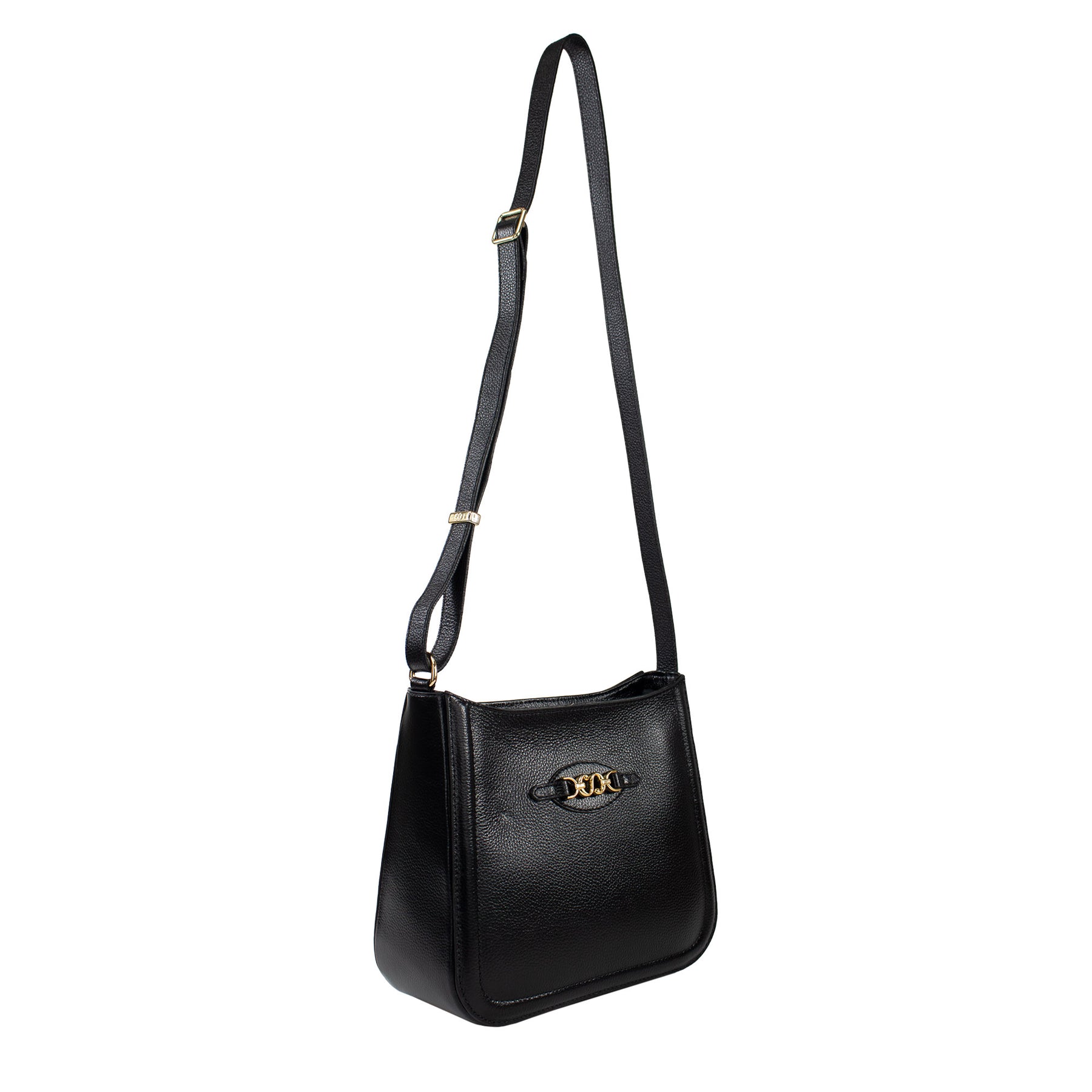 Bolsa de Couro Crossbody Isis - Preto