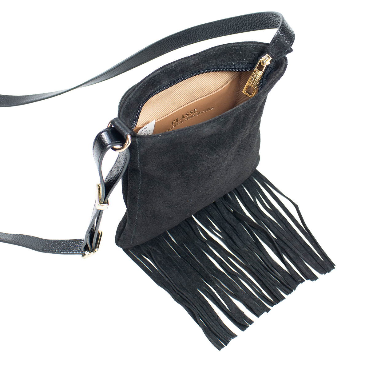 Bolsa de Couro Crossbody Lolla - Preto